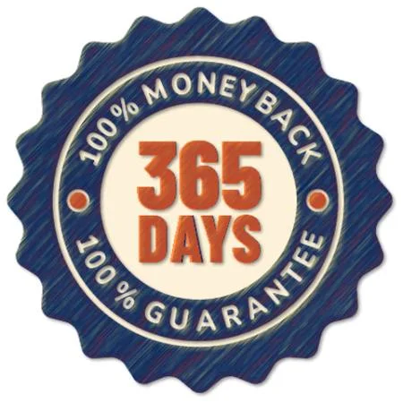 Spartamax 365-day money-back guarantee badge